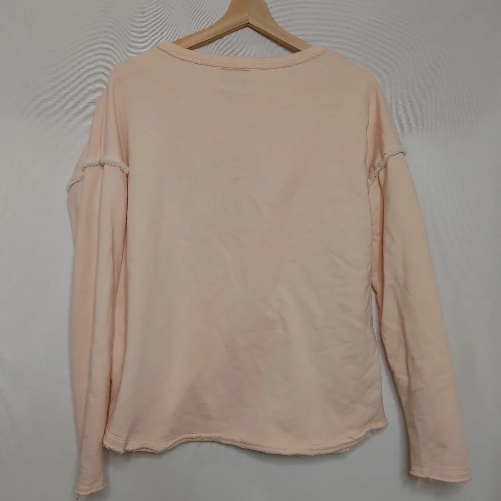 Dear Tee Crew Neck Light Pink Graphic Sweatshirt Cotton Rebel Iconic Tiger Large